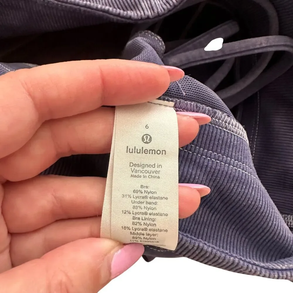 LULULEMON Free To Be Sports Bra Midnight‎ Orchid Sz 6